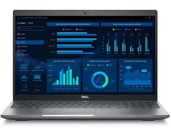 Notebook Dell Precision 15 řada 3000 15,6" Intel Core Ultra 7 16 GB / 512 GB šedý
