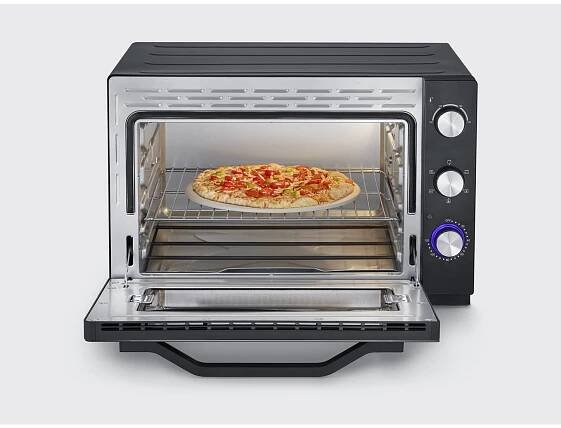 Severin 2073 mini trouba funkce časovače, funkce grilování, s kamenem na pečení pizzy 60 l