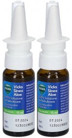 Vicks Sinex Spray Nasale Per Naso Chiuso Con Aloe Vera Set da 2