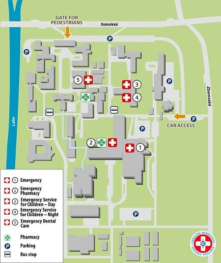 Map | University Hospital Hradec Králové