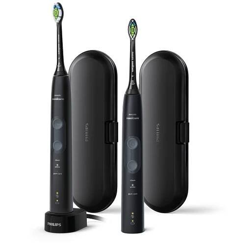 Philips Sonicare ProtectiveClean 5100 HX6850/34 Gum Health Black sonický zubní kartáček sada 2 ks