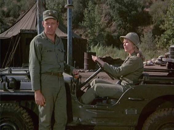 Larry Linville and Loretta Swit in M.A.S.H. (1972)