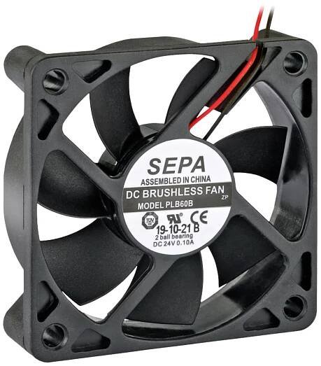SEPA PLB60B05SE34A axiální ventilátor, 5 V/AC, 27.6 m3/h, (d x š x v) 60 x 60 x 15 mm, 111111754