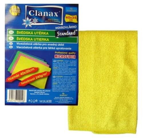 Švédská utěrka Clanax 40x35cm 240g žlutá - KAPACLEAN
