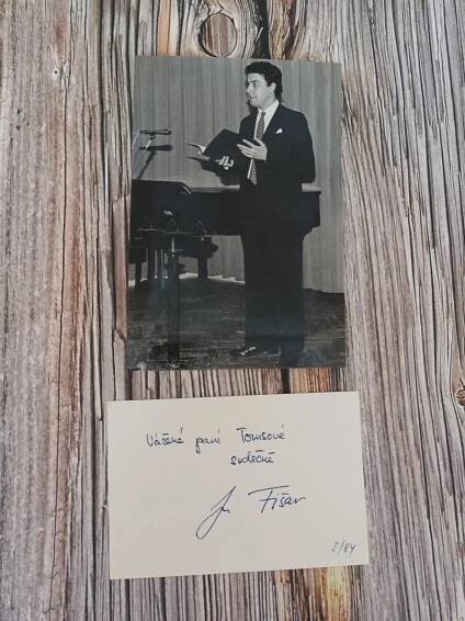 Jan FIŠAR - originální AUTOGRAM - Ostatní sběratelské předměty