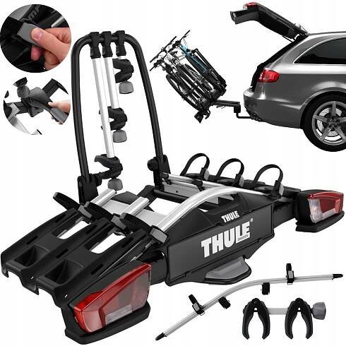 Držák na kolo na háček Thule VeloCompact 926 stříbrný + Adaptér pro přídavné kolo Thule VeloCompact 4th