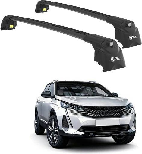 TURTLE STŘEŠNÍ NOSIČ AIR-2, Černá PEUGEOT 3008 ALL 2017 - 2024 (SUV)