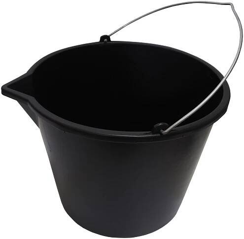 TOPTRADE vědro zednické, plastové, s nálevkou, 16 l