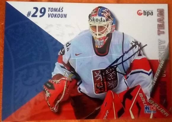 Tomáš Vokoun, foto s originál podpisem - Sběratelství