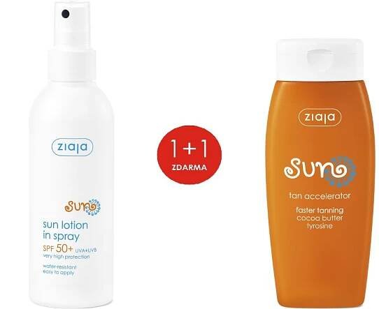 Ziaja sada sun mléko na opalování ve spreji SPF 50 170ml + aktivátor opalování