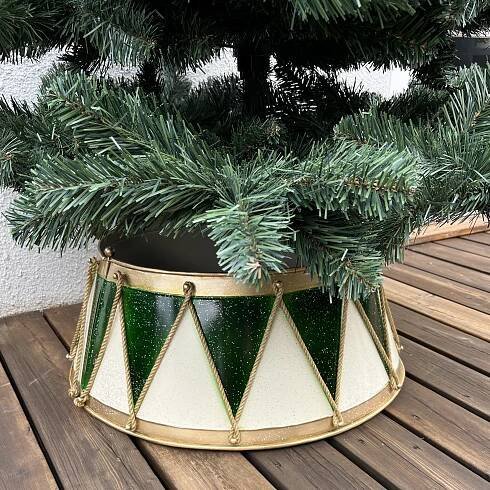 Happy Christmas Juletræsfod & Bundskjuler – Julegrøn