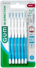 GUM Bi Direction 2314 mezizubní kartáčky 0,9mm modré, 6ks