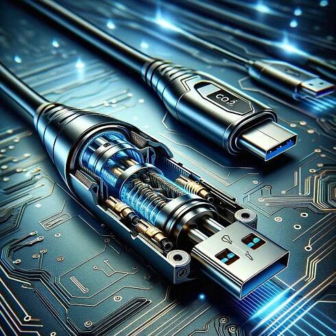 CO2 KABEL PRODLUŽOVACÍ USB-C RYCHLONABÍJENÍ USB TYP C 4K 20GBPS 100W 2M Konstrukce oplet