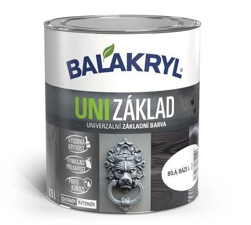 BALAKRYL UNI ZÁKLAD vodou rěditelná antikorozní základní barva 0,75 kg