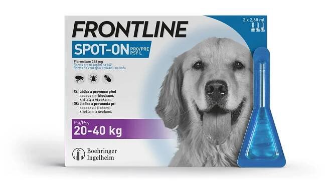 FRONTLINE SPOT-ON pro psy 20-40 kg (L) 3 pipety
