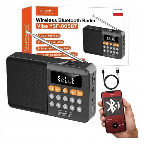Mini FM rádio Bluetooth Prenosné na batérie Kuchynský bezdrôtový reproduktor