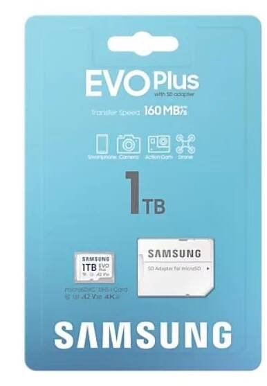 Samsung micro SDXC karta 1 TB EVO Plus + SD adaptér