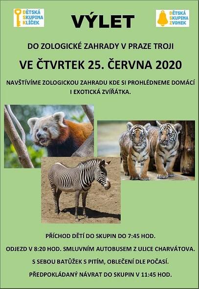 VÝLET – Pražská ZOO v Troji - Dětské skupiny - MHMP