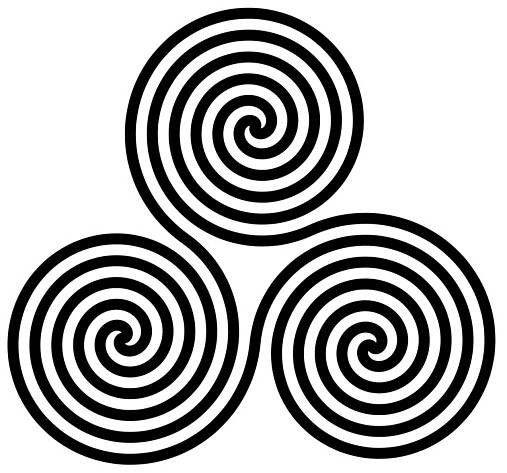 Vintage triskelion omalovánka