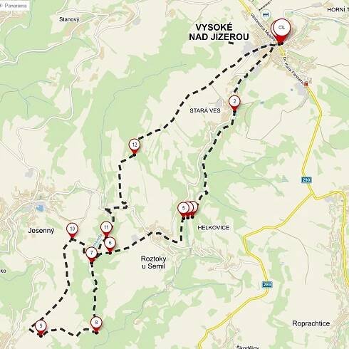 (Klikněte pro navigace Roztoky a naučná stezka Bozkov 16 km Mapy.cz po trase)