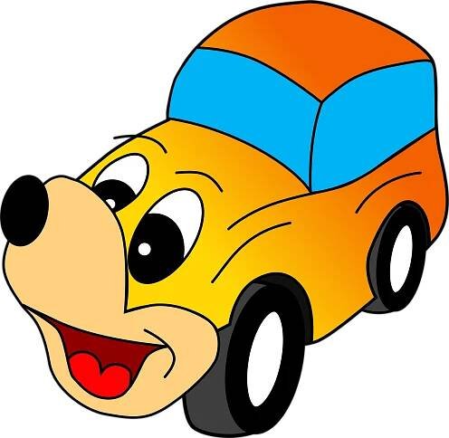 Auto, Zvíře, Kreslená Pohádka, Pes, Tvář