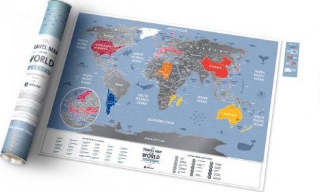 Travel Map Weekend World Stírací mapa světa