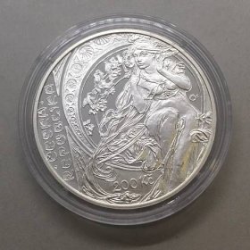 Pamětní stříbrná mince ke 150. výročí narození Alfonse Muchy PROOF