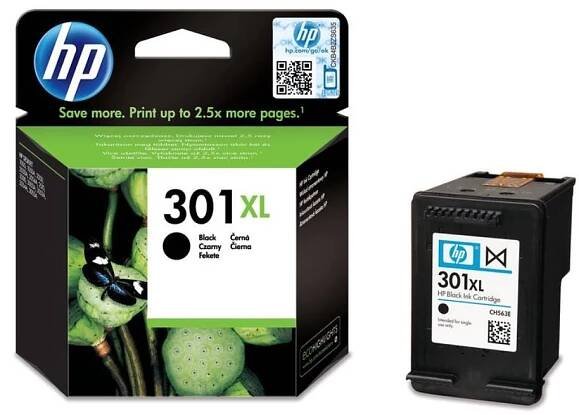 Inkoustová náplň HP 301XL, 430 stran (CH563EE) černá | DATART