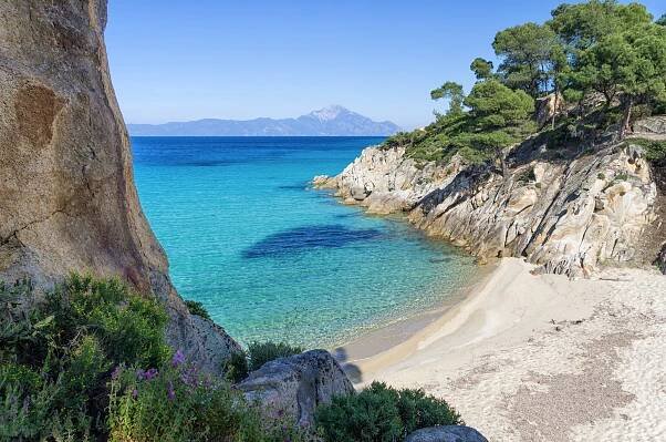 Úžasné scenérie u moře v Sithonia na Chalkidiki, Řecko — Stock obrázek