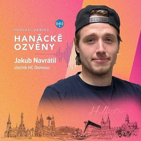Hostem podcastu Hanácké ozvěny byl zraněný útočník HC Olomouc Jakub Navrátil. Podcast moderuje Ivan Němeček, 22. října 2024, Přerov