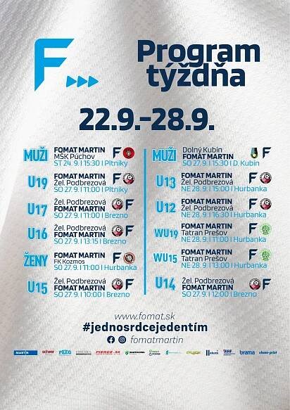 Rozpis zápasov na 39. týždeň – FOMAT Martin