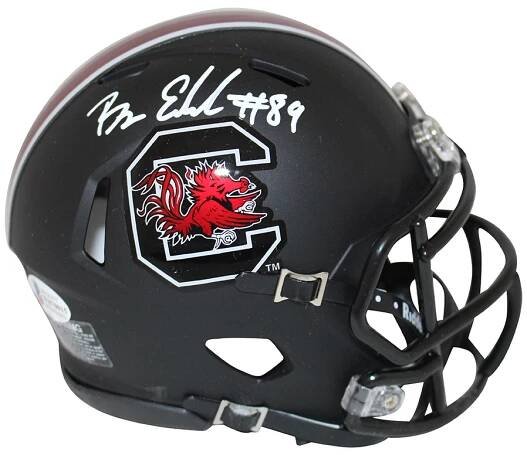 Bryan Edwards Signed South Carolina Gamecocks Black Matte Mini Helmet BAS 28039