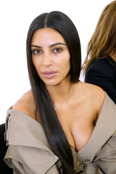 Kim Kardashian attends the Balenciaga show as part of the Paris Fashion Week Womenswear Spring/Summer 2017 on October 2, 2016 in Paris