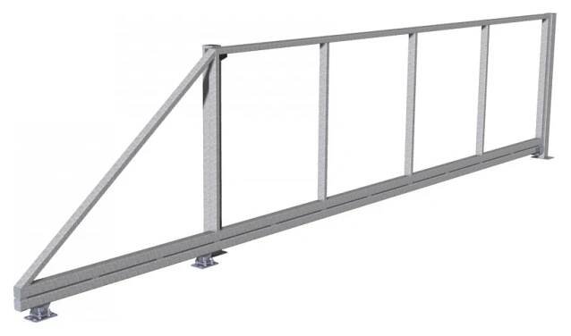 Samonosná posuvná brána š. 450 - 500 cm x v. 170 cm