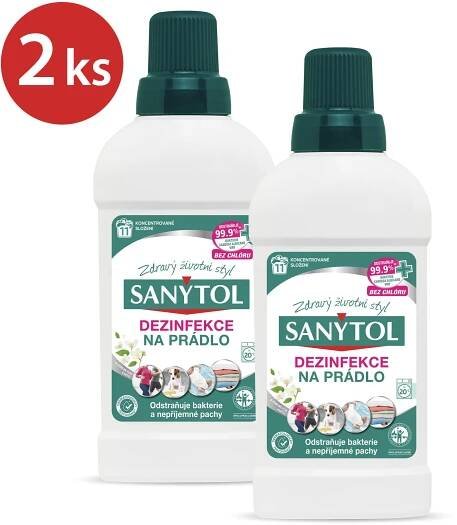 SANYTOL dezinfekce na prádlo 2× 500 ml