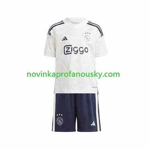 AFC Ajax Dres Venkovní Fotbalové Dresy pro Děti 2023-2024 Krátký rukáv