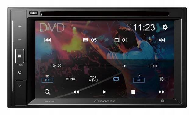 Pioneer AVH-A240BT Autorádio 2DIN CD DVD Bluetooth MP3 USB LCD 6.2