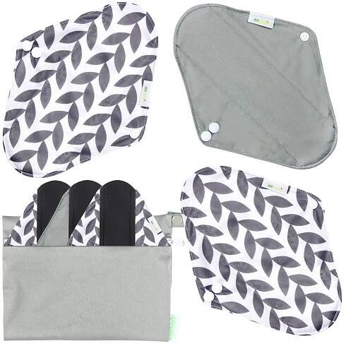 Reusable Sanitary Pads, 6 Pack with 1 Cloth Mini Wet Bag