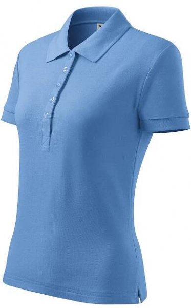 Dámské triko s límečkem MALFINI COTTON 213 NEBESKY MODRÁ