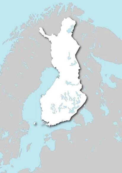 Mapa Finska — Stock obrázek