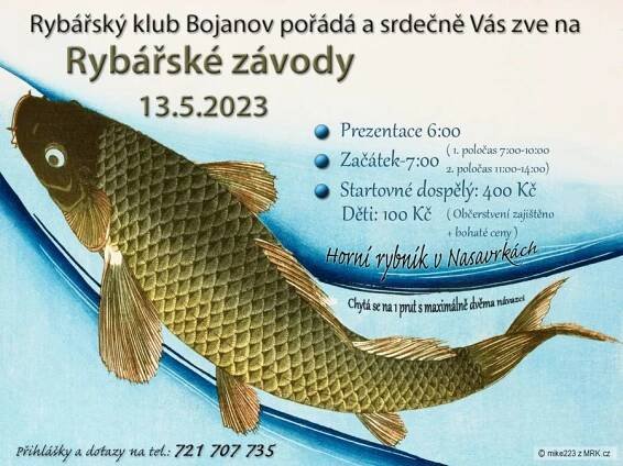 Kalendář akcí - Rybářské závody v Nasavrkách 13.5.2023 | MRK.cz