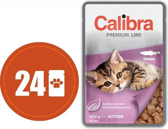 Calibra Premium Line Kitten Salmon 24 x 100 g