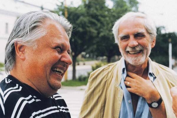 Celoživotní přátelé Hynek Bočan a Jiří Stránský. Točili závažná témata, ale oba milovali humor.