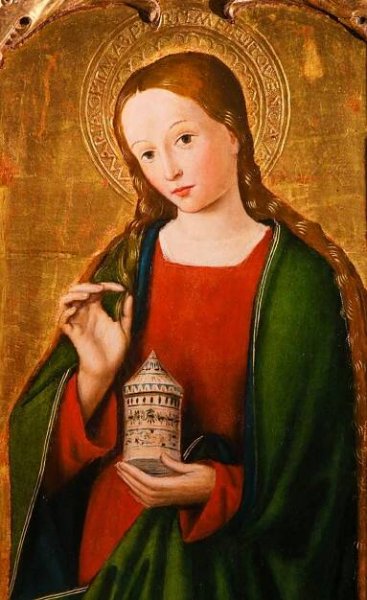Monako - 13 listopadu 2018: Obraz Máří Magdalény na oltář St Nicolas (1500) v katedrále Monako — Stock obrázek