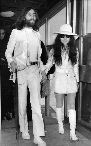 John Lennon and his wife artist, Yoko Ono, in 1969.