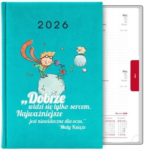 TYRKYSOVÝ KALENDÁŘ A5 2026 DÁREK PRO VYCHOVATELKU UČITELKU MIX VZORŮ