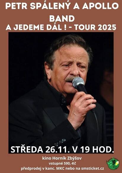 PETR SPÁLENÝ A APOLLO BAND - Městské kulturní centrum Zbýšov