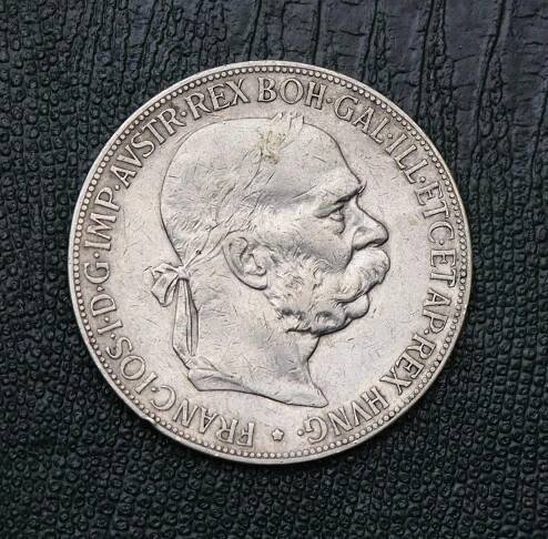Stříbrná 5 Koruna 1907 bz - Franz Josef I. - Vzácnější!