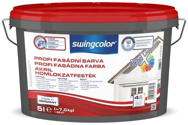 Swingcolor MIX Fasádní barva profesionální báze 4; 5 l