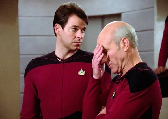 Star Trek: Nová generace - Symbióza - Z filmu - Jonathan Frakes, Patrick Stewart